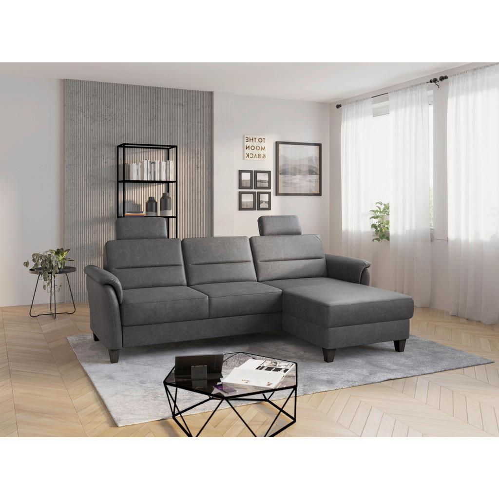 Sit & More ROHOVÁ SEDAČKA, textil, antracitová 2