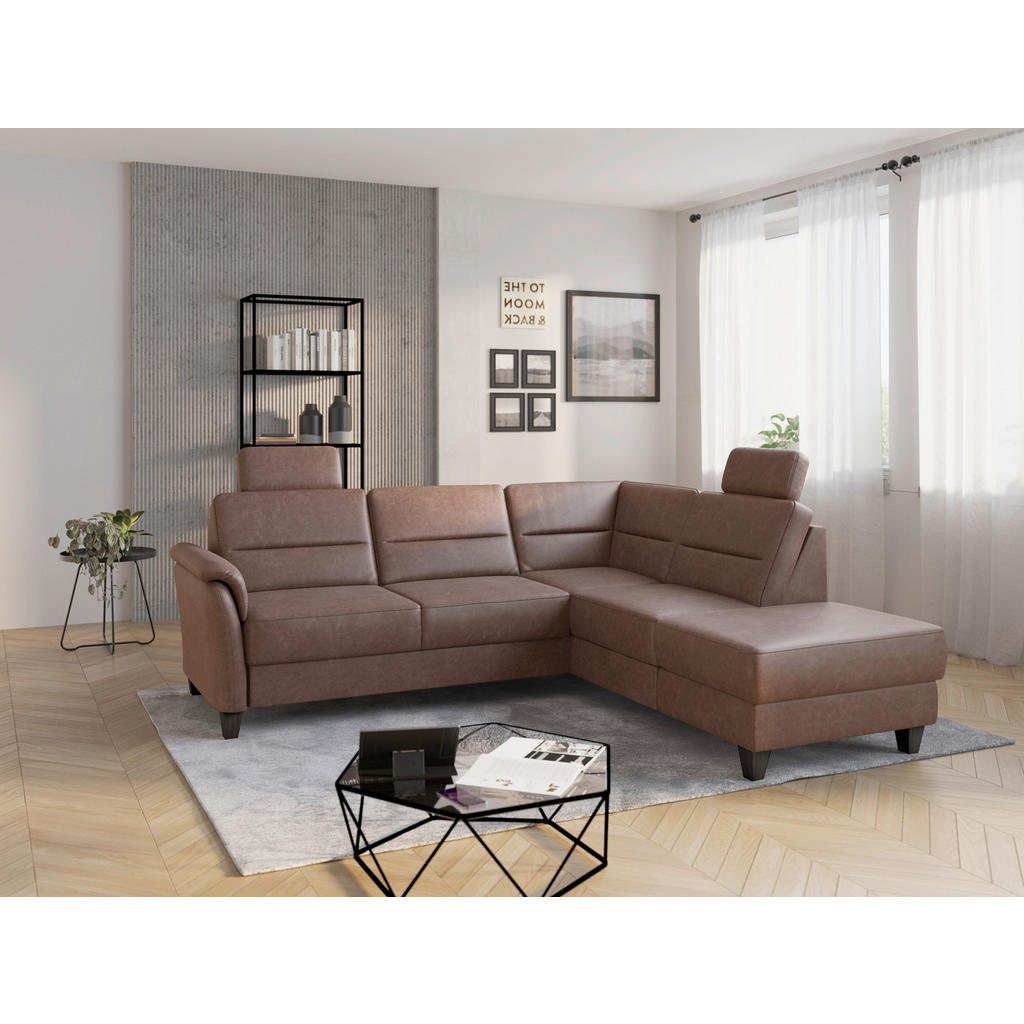 Sit & More ROHOVÁ SEDAČKA, textil, barvy lískového ořechu 1