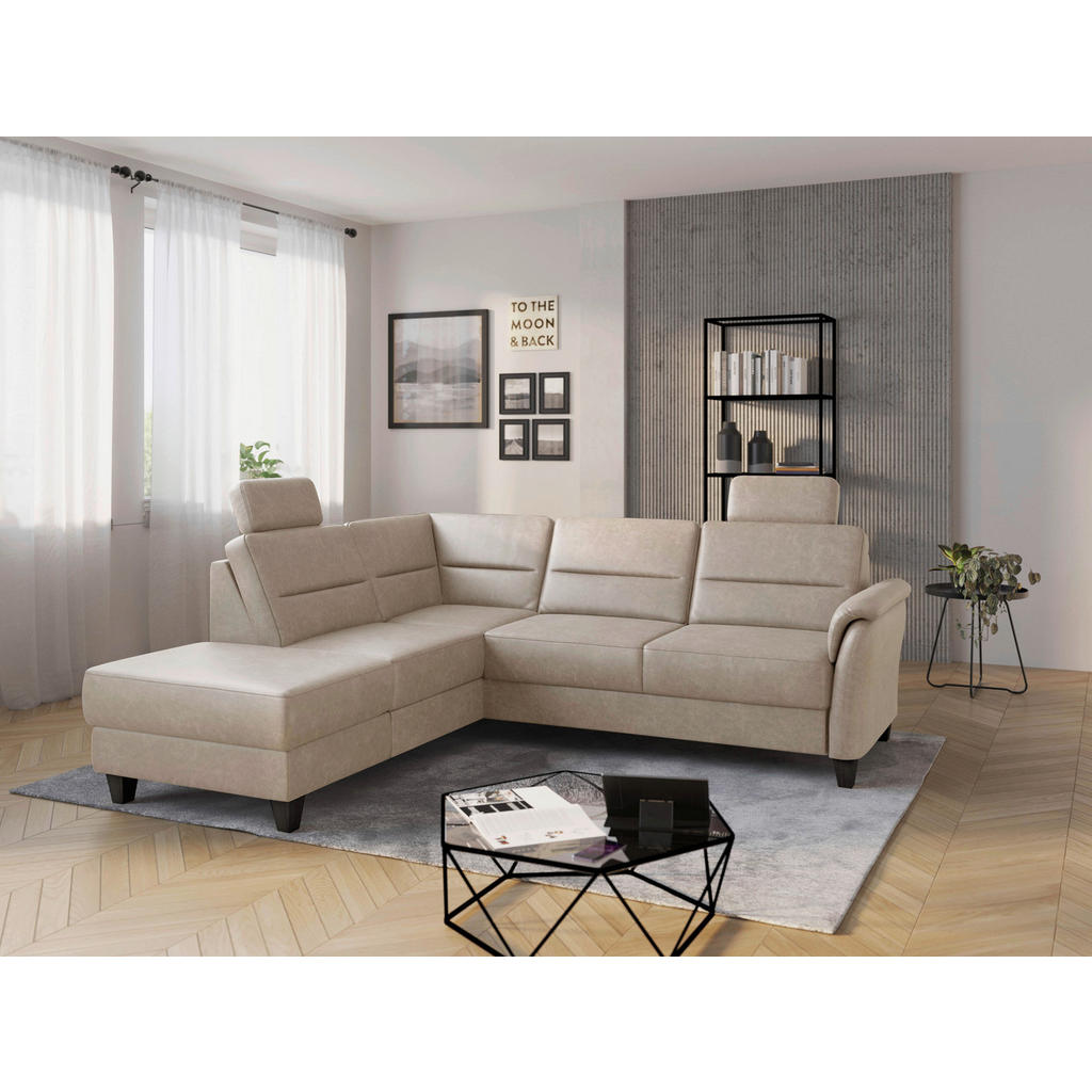 Sit & More ROHOVÁ SEDAČKA, textil, béžová