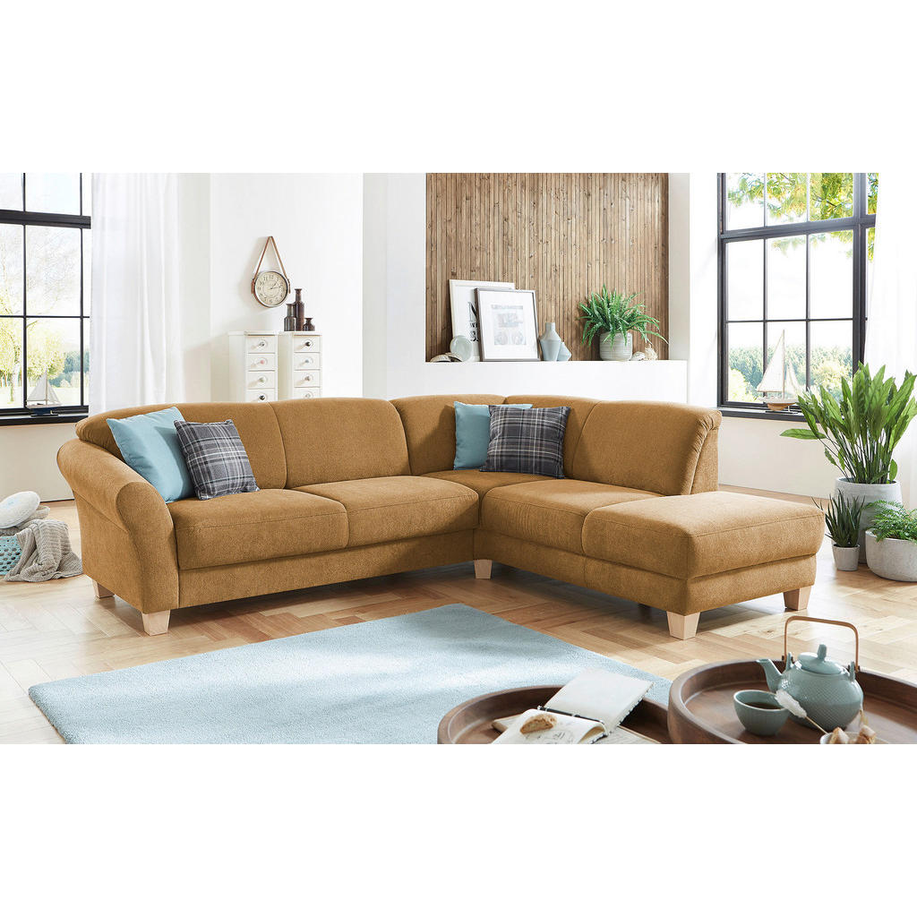Sit & More ROHOVÁ SEDAČKA, textil, hořčicově žlutá 1