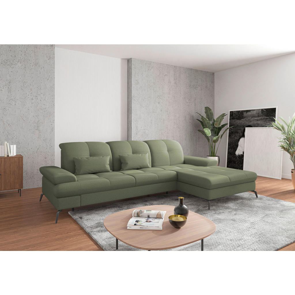 Sit & More ROHOVÁ SEDAČKA, textil, olivově zelená 1