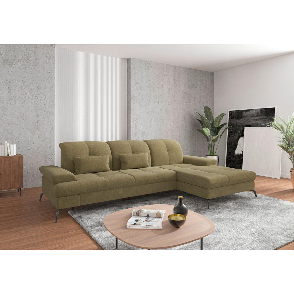 Sit & More ROHOVÁ SEDAČKA, textil, olivově zelená 2