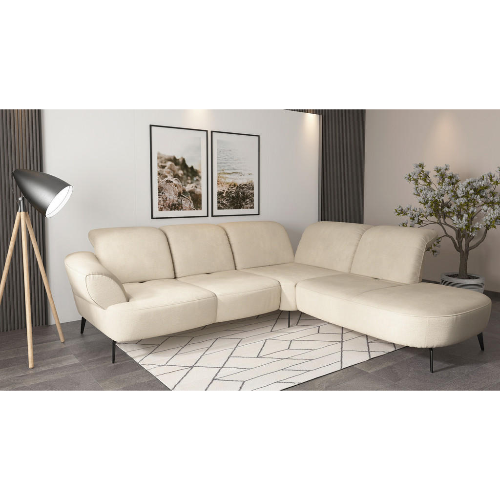 Sit & More ROHOVÁ SEDAČKA, textil, pískové barvy 1