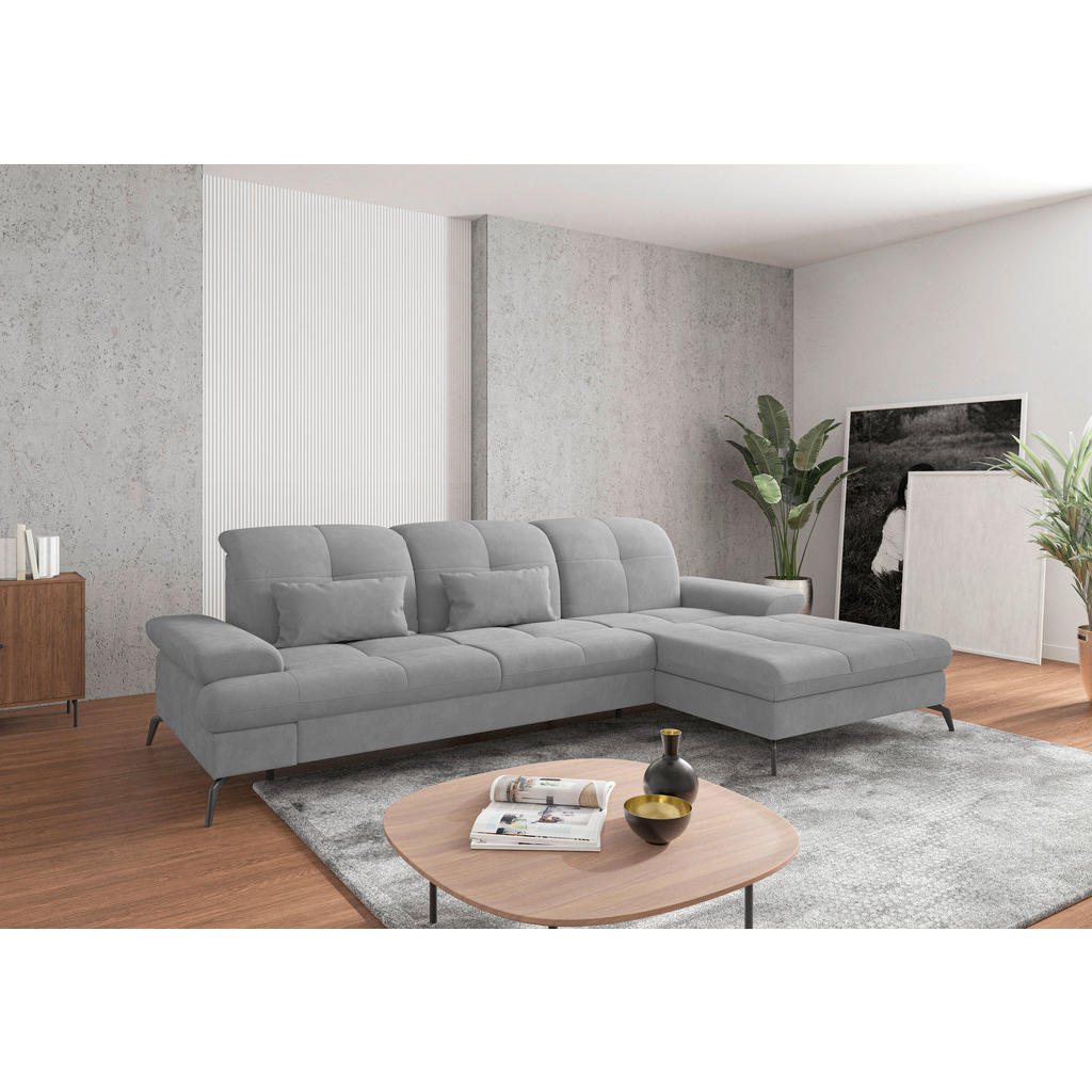 Sit & More ROHOVÁ SEDAČKA, textil, šedá 2