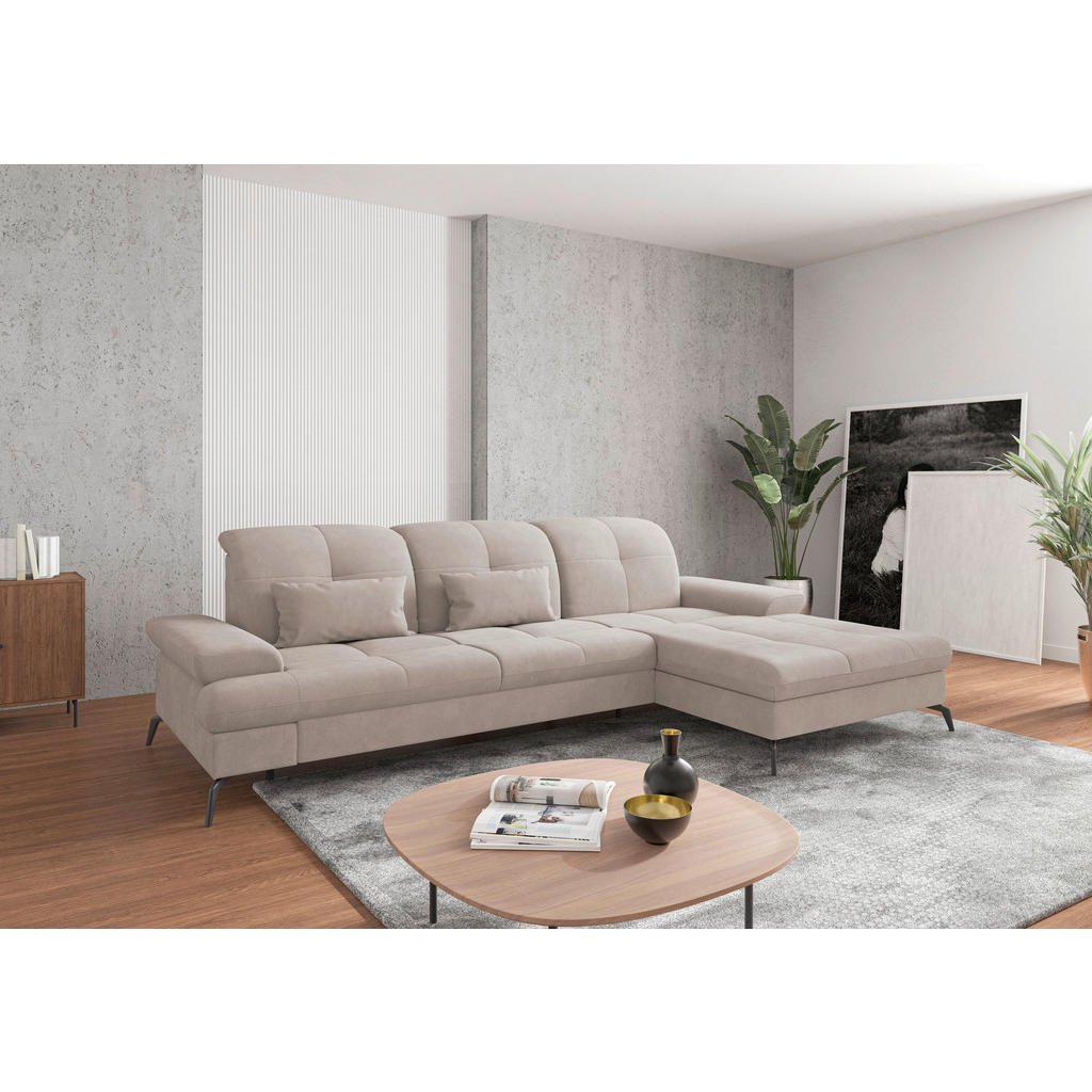 Sit & More ROHOVÁ SEDAČKA, textil, šedobéžová 1