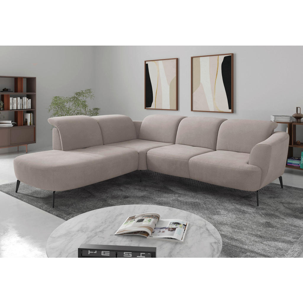 Sit & More ROHOVÁ SEDAČKA, textil, šedobéžová