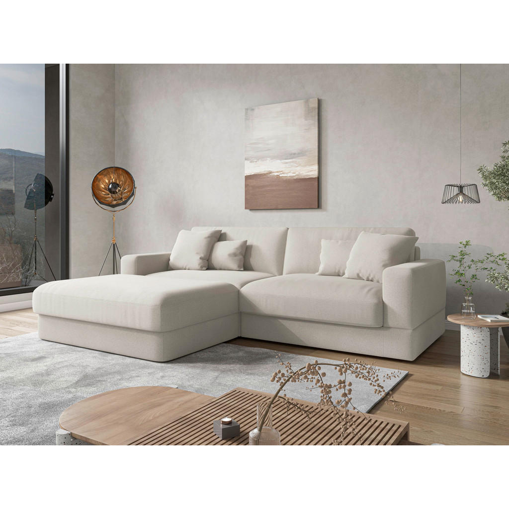 Sit & More ROHOVÁ SEDAČKA, textil, slonovinová 1