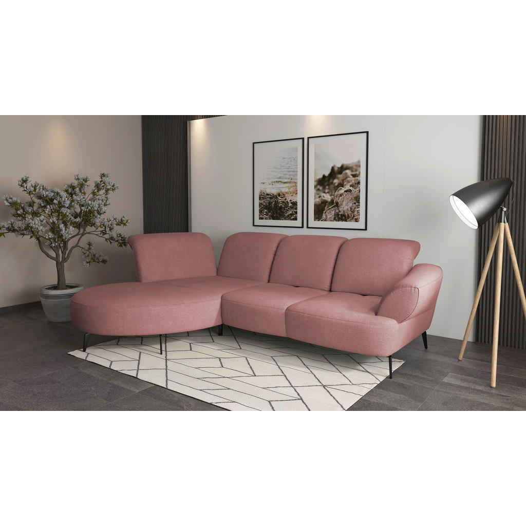 Sit & More ROHOVÁ SEDAČKA, textil, starorůžová 1
