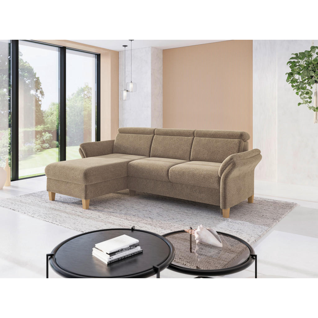 Sit & More ROHOVÁ SEDAČKA, textil, světle hnědá