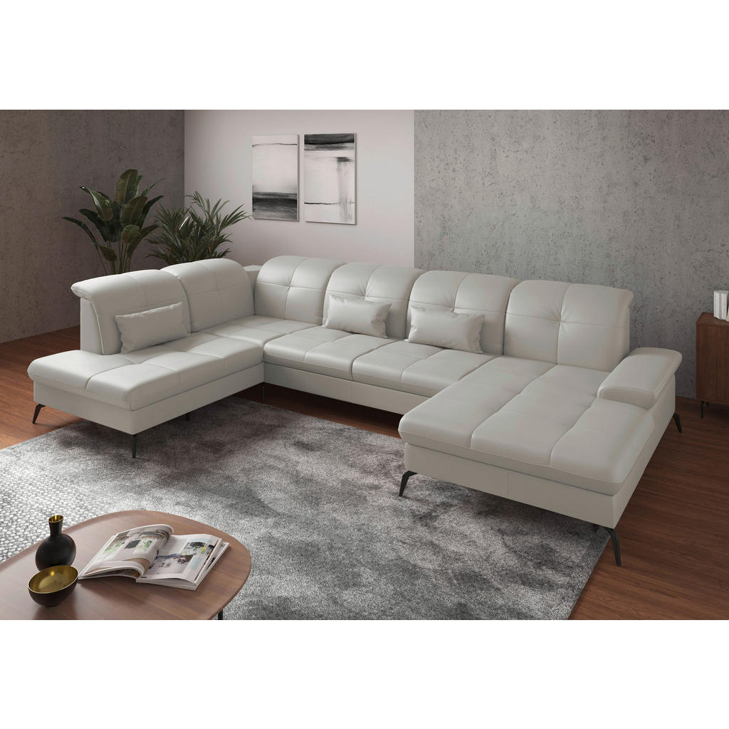 Sit & More SEDACÍ SOUPRAVA, kůže, bílá 1