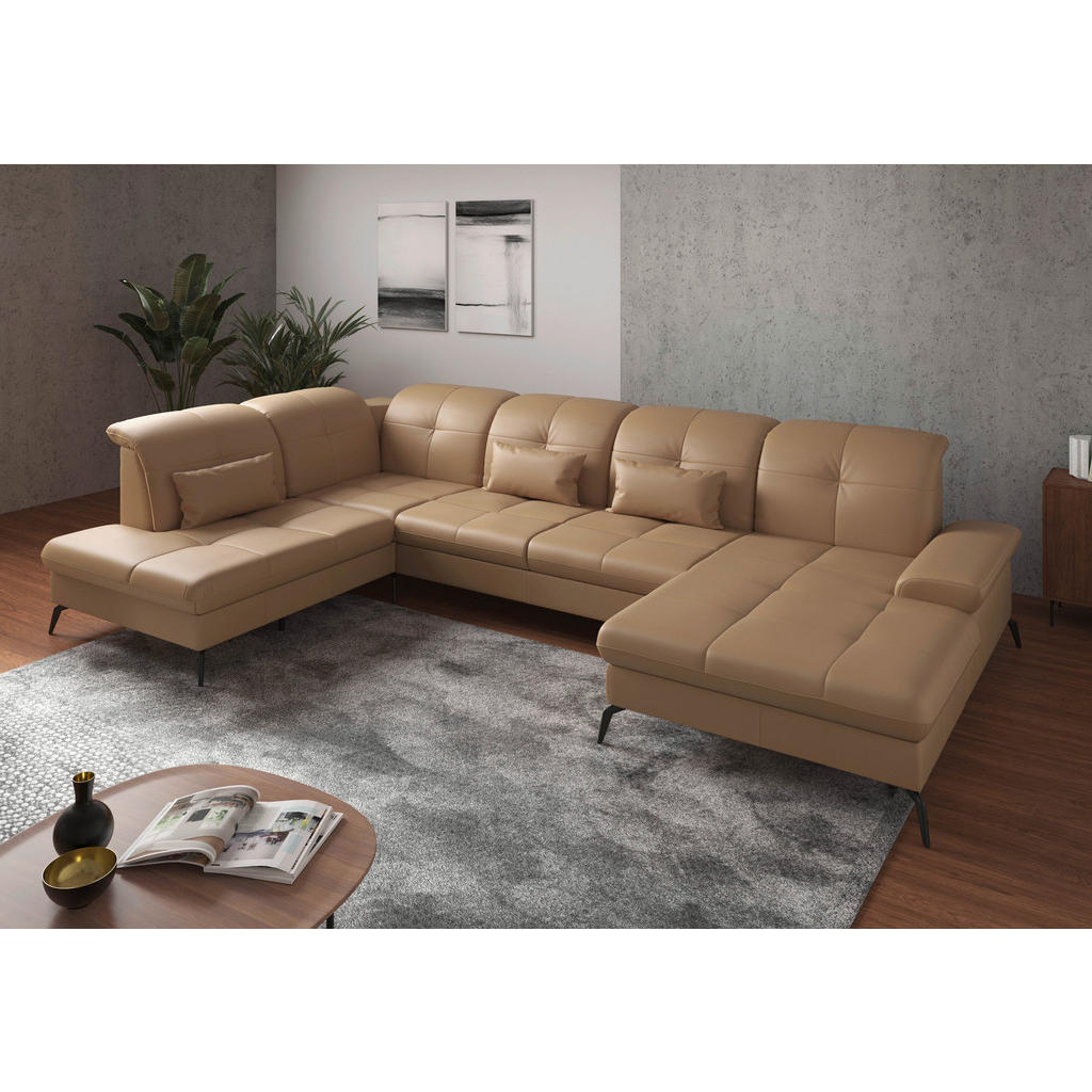 Sit & More SEDACÍ SOUPRAVA, kůže, cappuccino 1