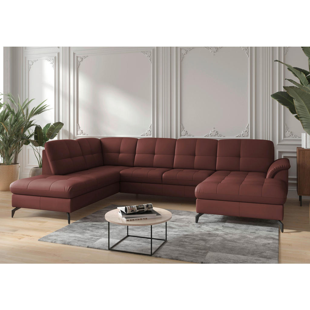 Sit & More SEDACÍ SOUPRAVA, kůže, červenohnědá 2