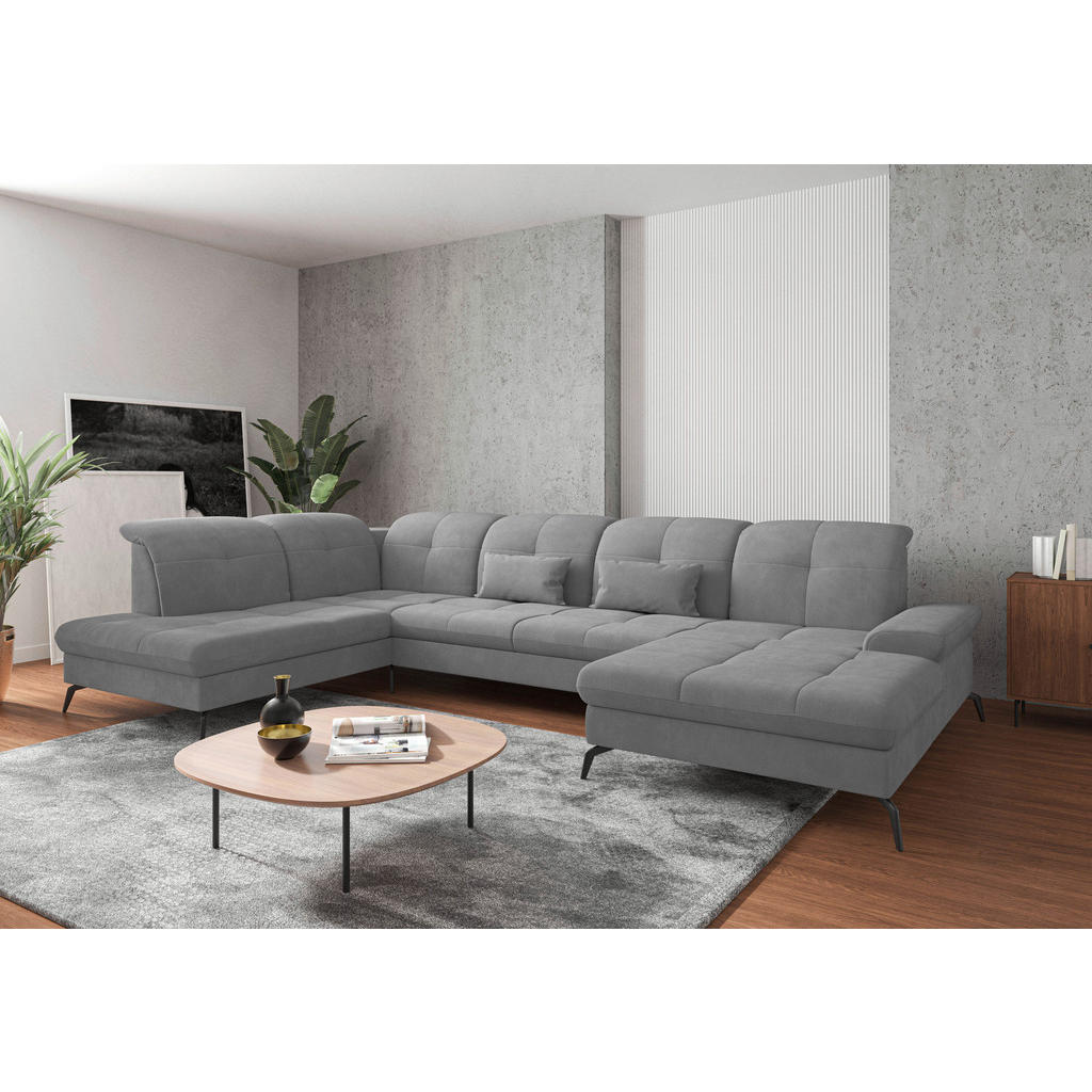 Sit & More SEDACÍ SOUPRAVA, textil, šedá 2