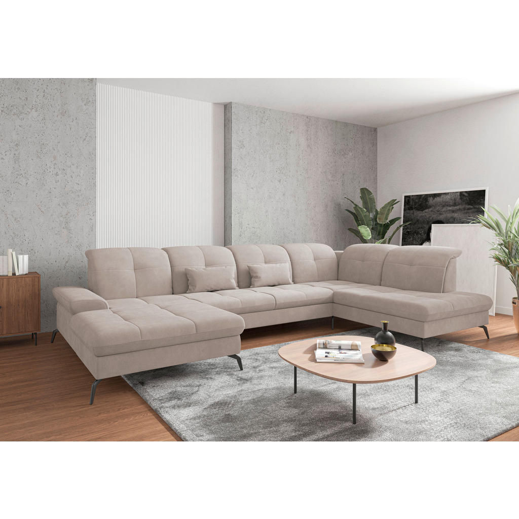 Sit & More SEDACÍ SOUPRAVA, textil, šedobéžová 1