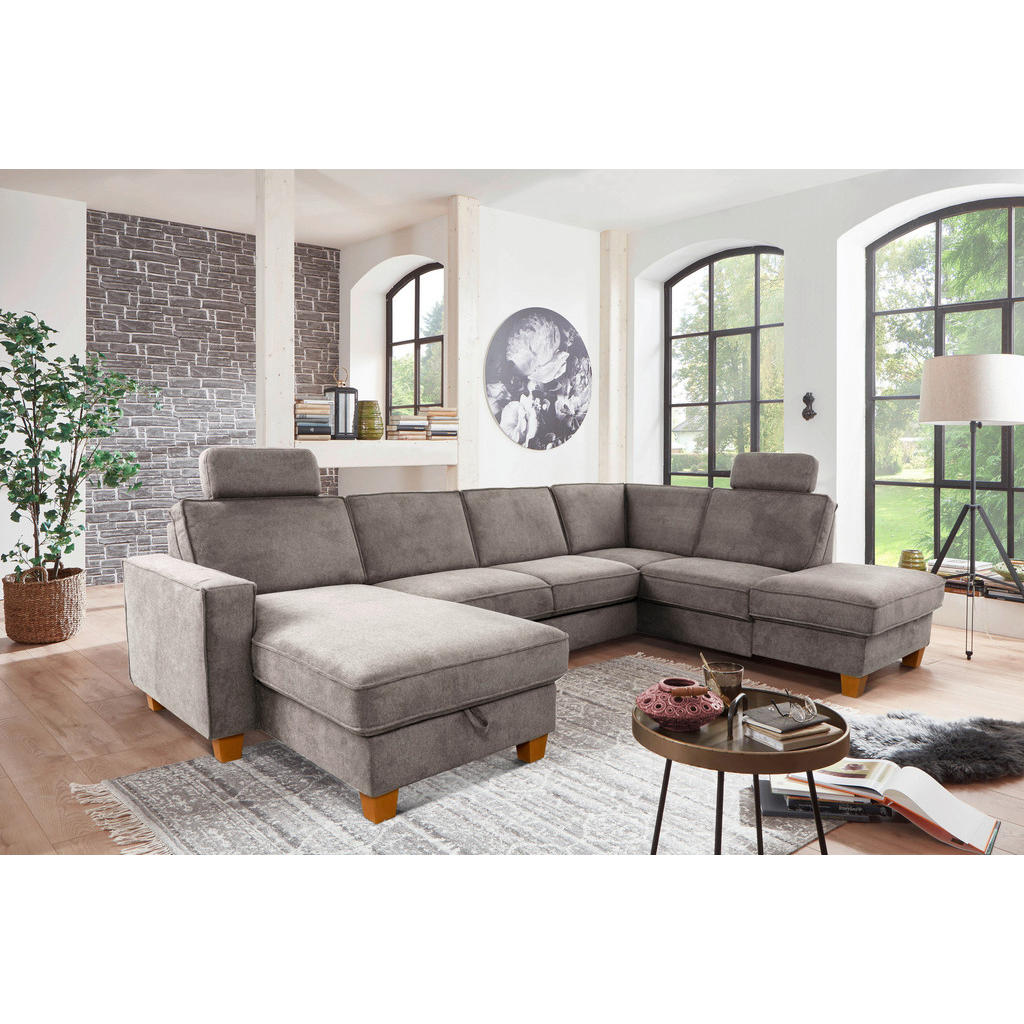 Sit & More SEDACÍ SOUPRAVA, textil, šedohnědá 1