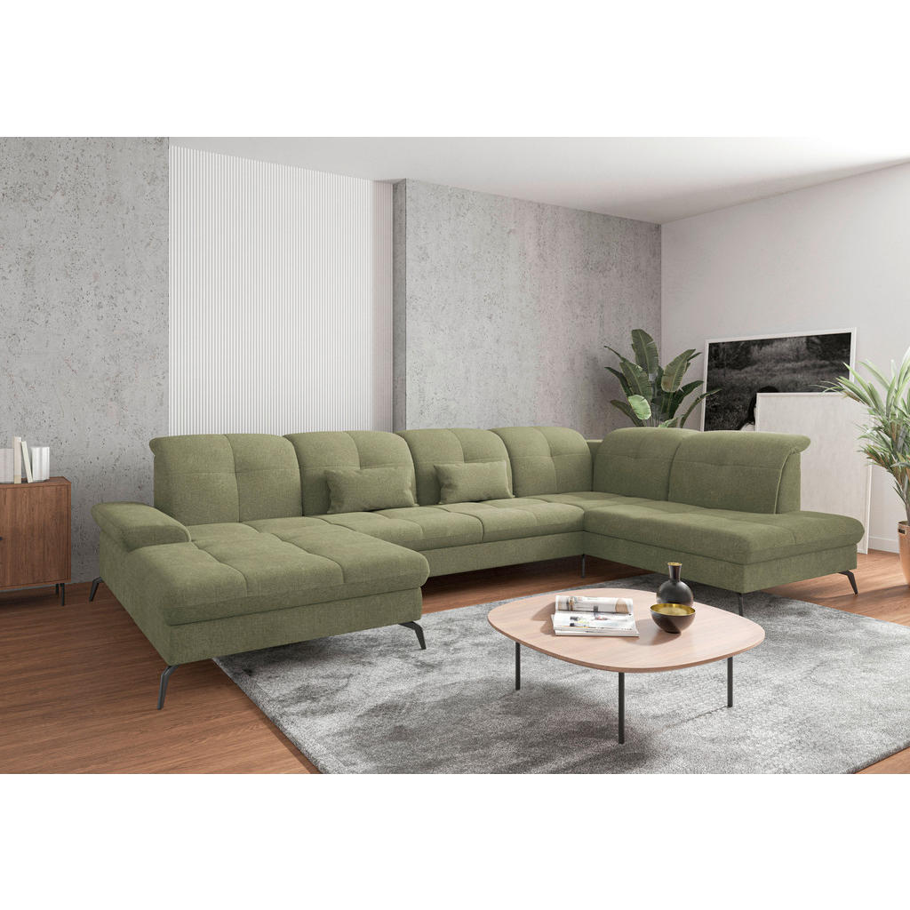 Sit & More SEDACÍ SOUPRAVA, textil, světle zelená 1