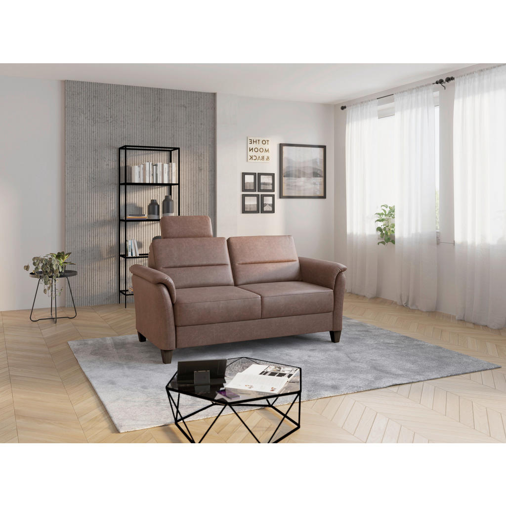 Sit & More TŘÍMÍSTNÁ POHOVKA, textil, barvy lískového ořechu
