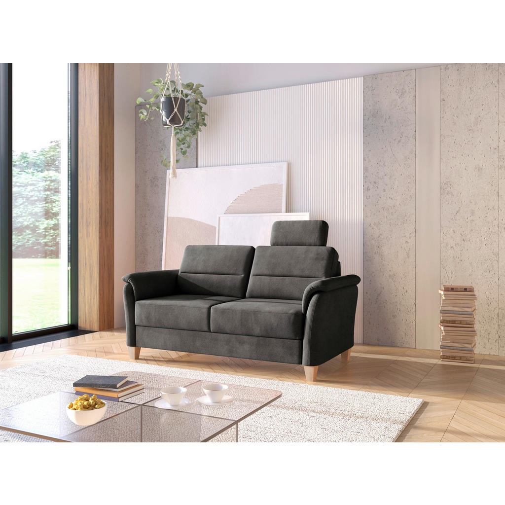 Sit & More TŘÍMÍSTNÁ POHOVKA, textil, černá