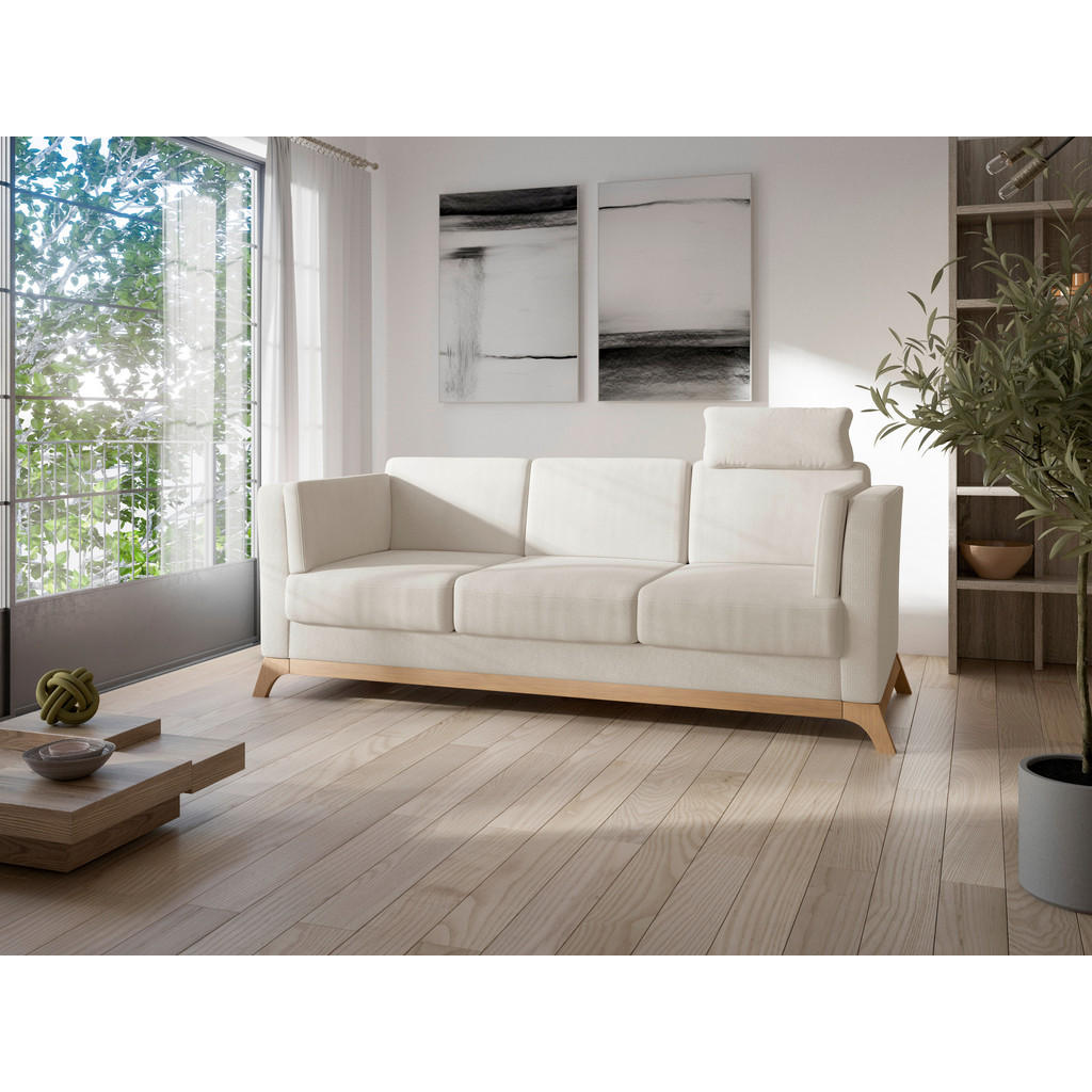 Sit & More TŘÍMÍSTNÁ POHOVKA, textil, krémová
