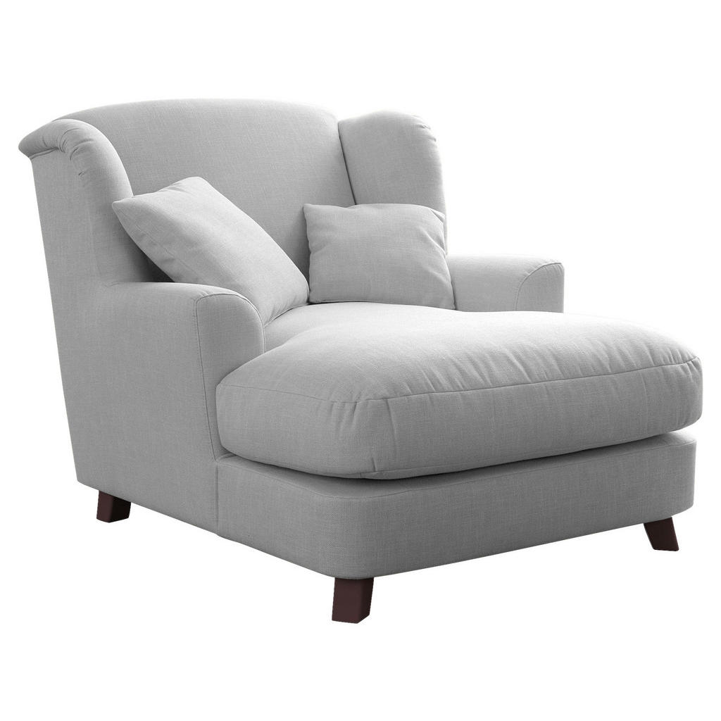 Sit & More XXL KŘESLO, textil, kompozitní dřevo, barvy stříbra 1