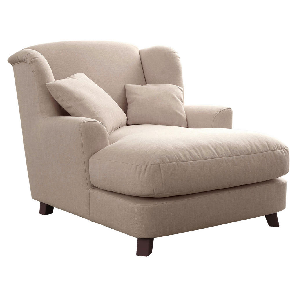 Sit & More XXL KŘESLO, textil, kompozitní dřevo, béžová