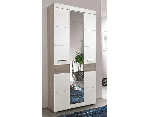 Skříň Funny, dub stříbrný/bílá