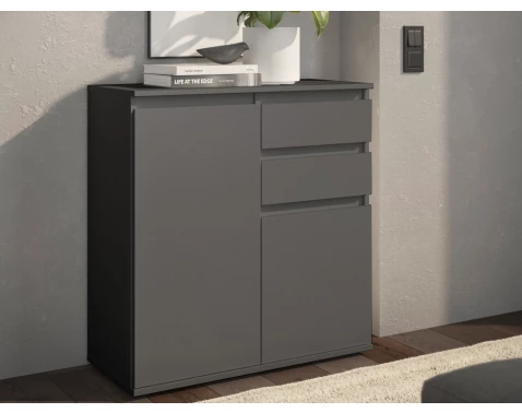 Skříňka se 2 šuplíky Brest, 80 cm, antracitová