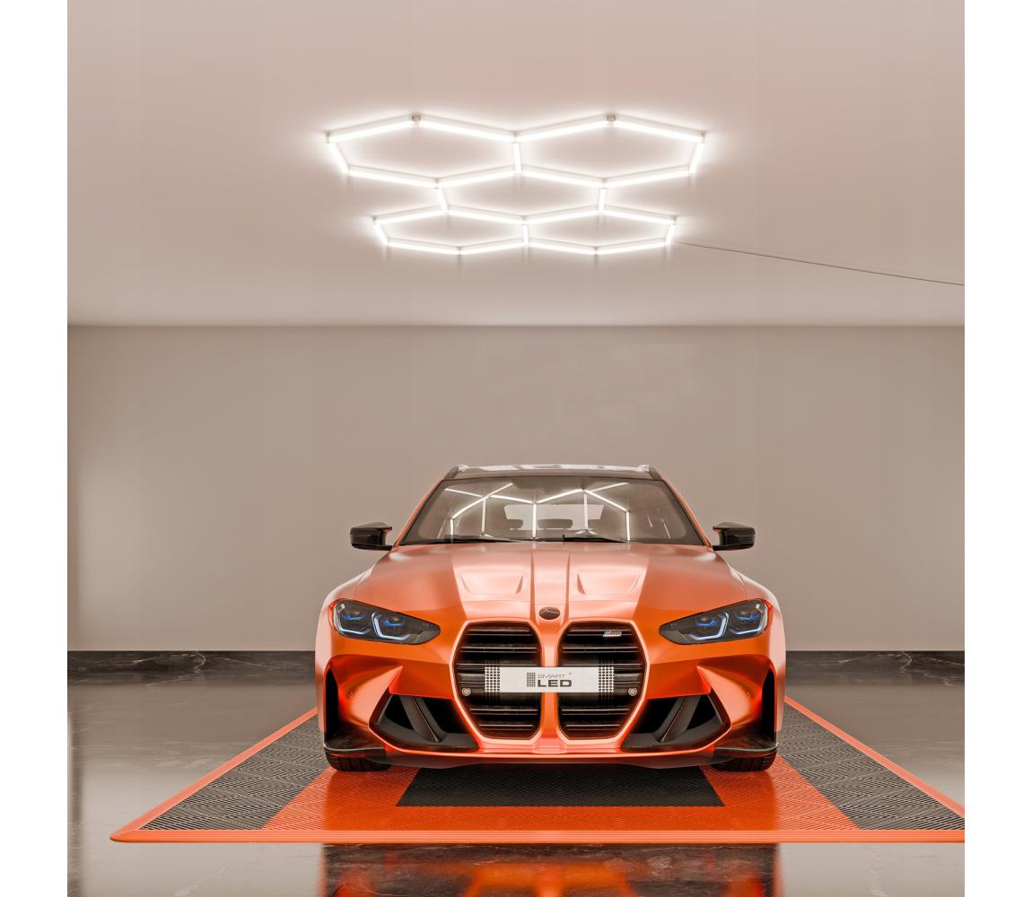 SmartLED LED Stm stropní svítidlo HEXAGON LED/192W/85-265V 5000K CRI 90 IP54 bílá 5420
