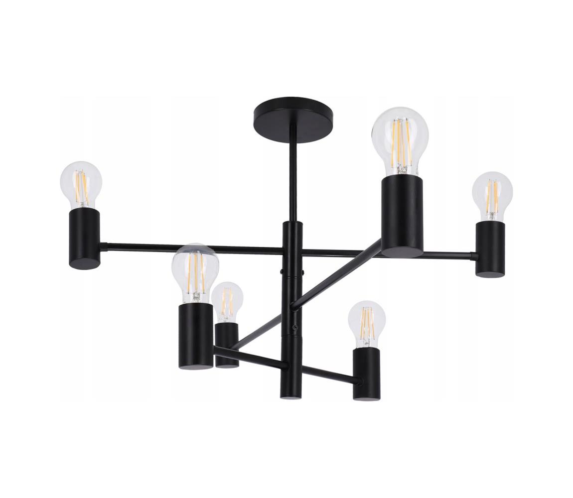 SmartLED Lustr na tyči 6xE27/20W/230V černá LAMPA 2130