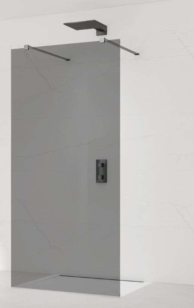 Sprchová zástěna Walk-in 80 cm SAT v barvě profilu Gun metal SATBWI80KSZAVGM SATBWI80KSZAVGM