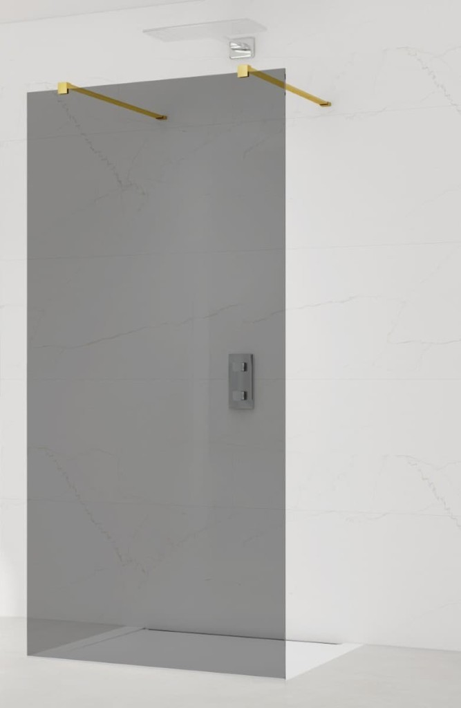 Sprchová zástěna Walk-in 80 cm SAT v barvě profilu zlatá SATBWI80KSZAVZ SATBWI80KSZAVZ