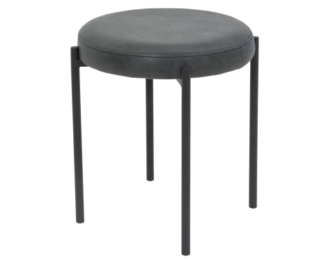 Stolička Sammy, antracitová látka ve vintage optice kůže