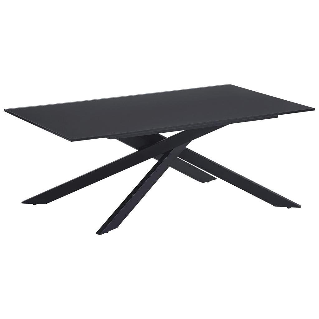 Stylife KONFERENČNÍ STOLEK, černá, kov, sklo, 115/65/42 cm