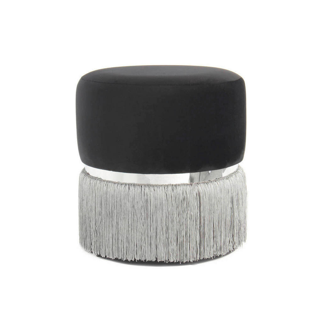 TABURET, kov, textil, kompozitní dřevo, 41/44,5/41 cm 1