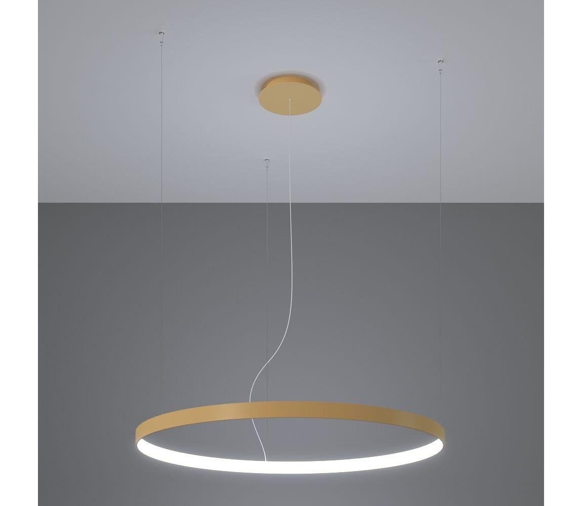 Thoro TH.181 - LED  Lustr na lanku RIO LED /50W/230V CRI95 4000K pr. 78 cm zlatá TH.181