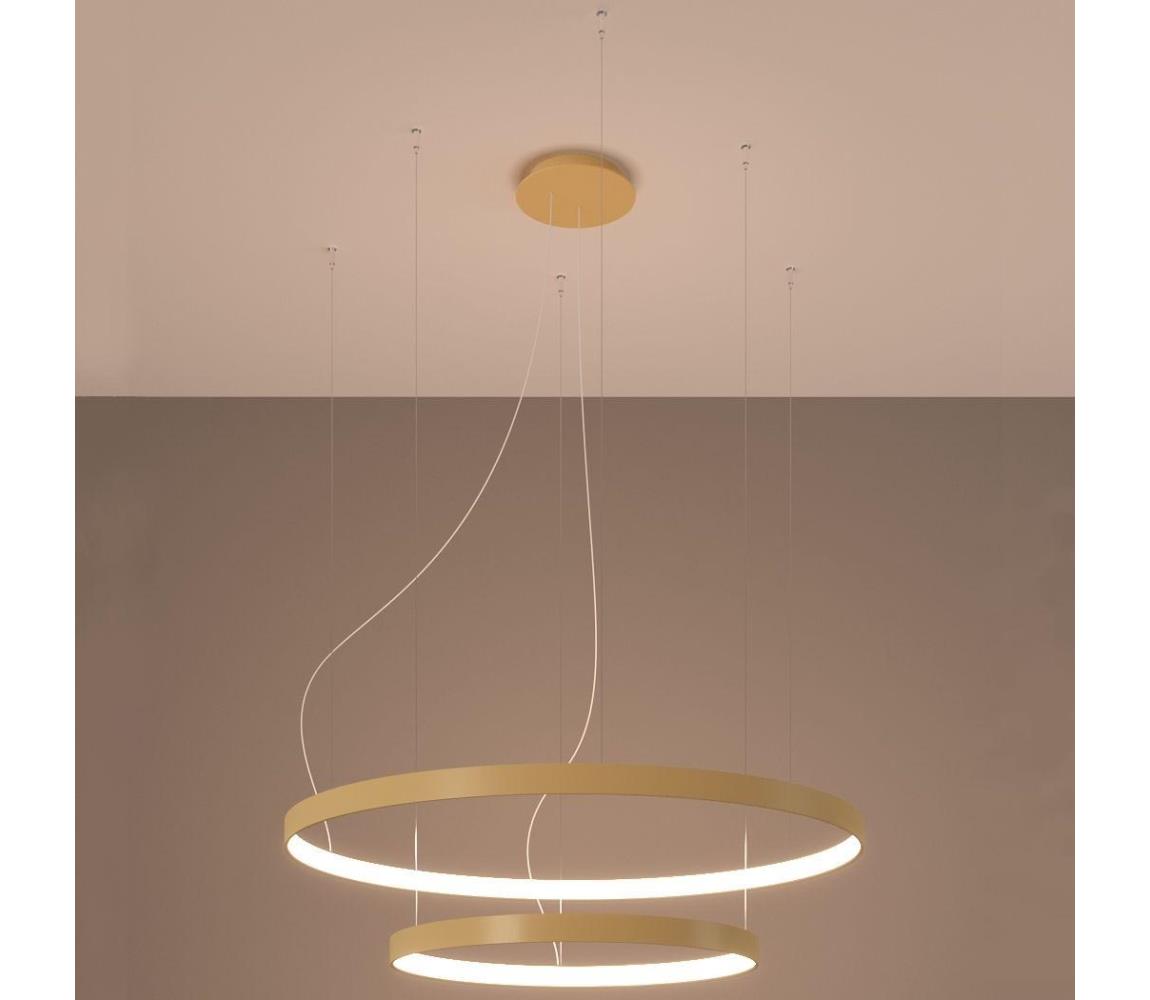 Thoro TH.214 - LED Lustr na lanku RIO LED/80W/230V CRI90 3000K zlatá TH.214