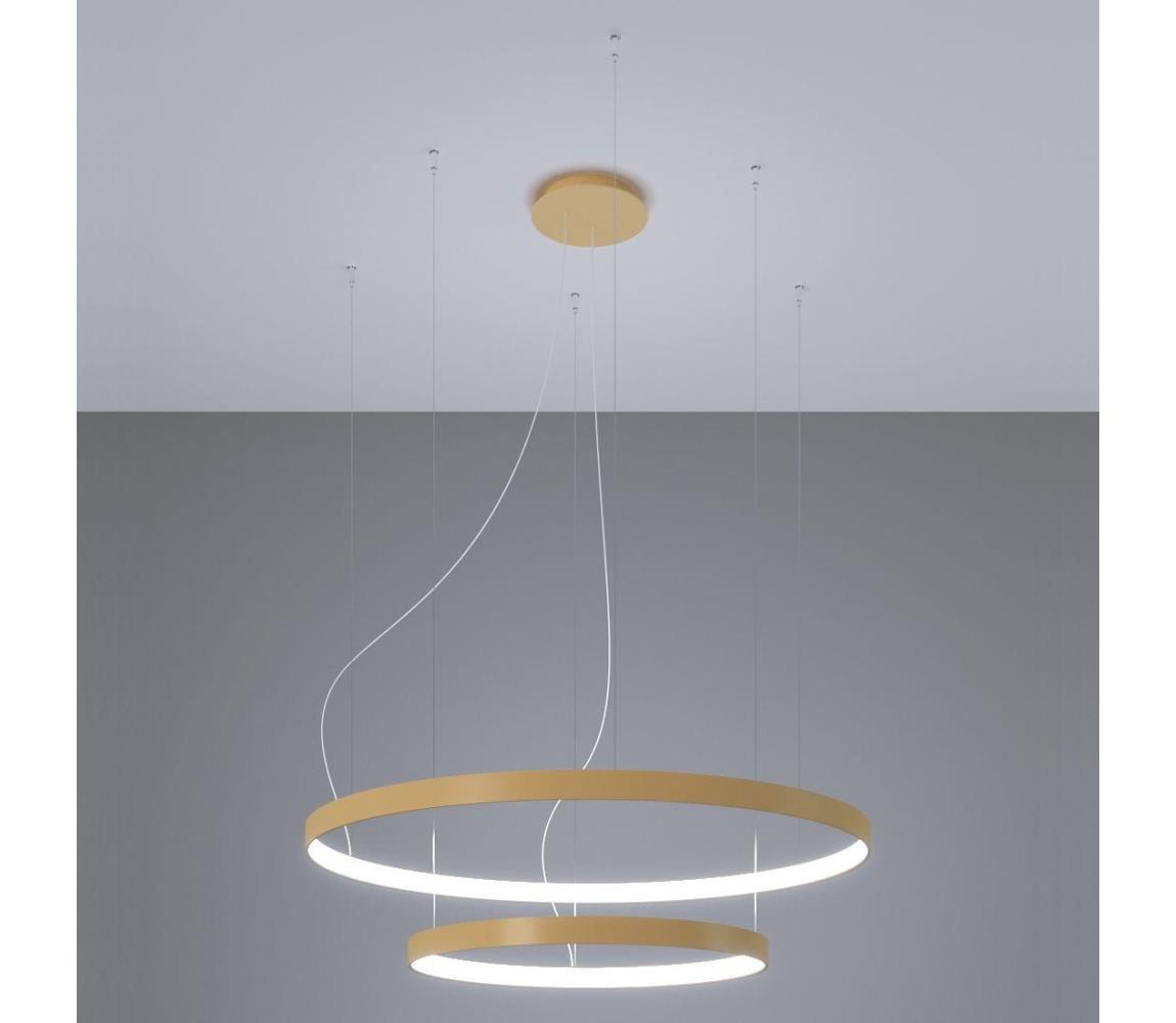 Thoro TH.268 - LED Lustr na lanku RIO LED/80W/230V CRI95 4000K zlatá TH.268