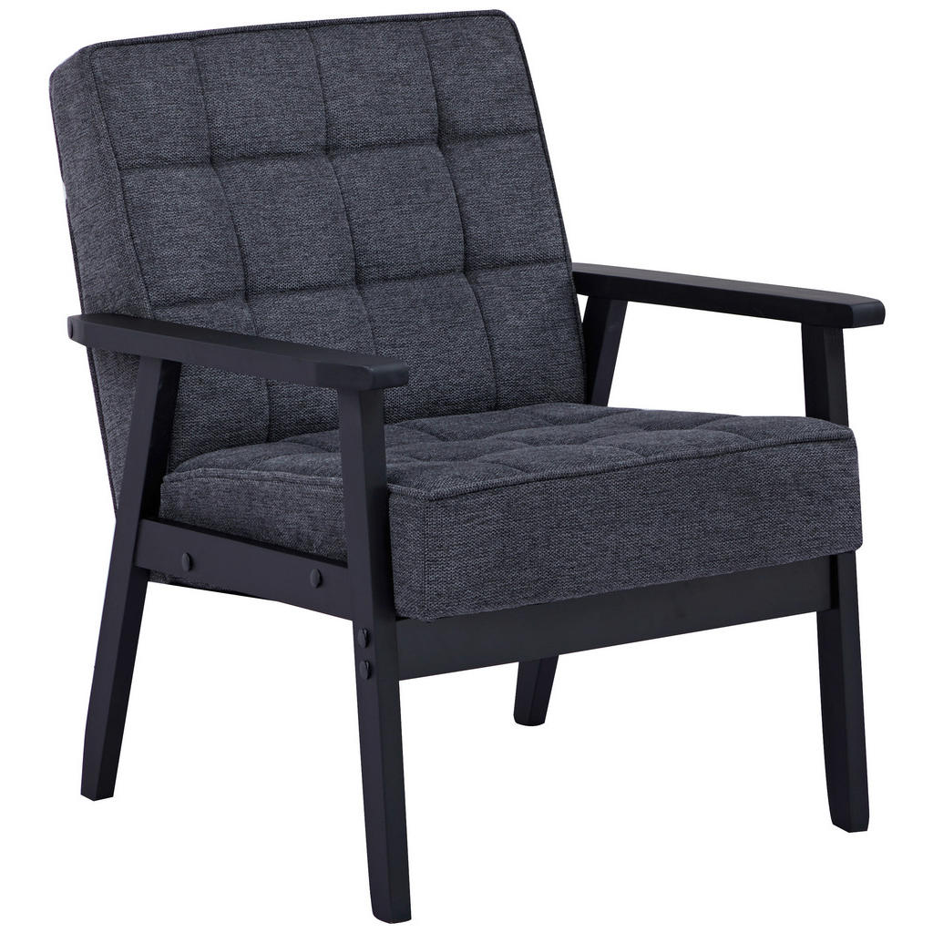 Ti'me KŘESLO, dřevo, textil, šedá