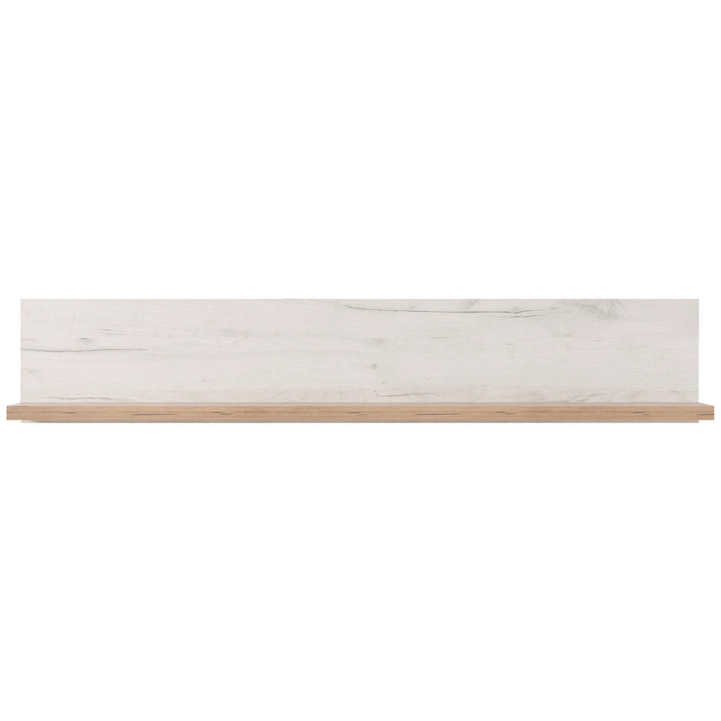 Ti'me NÁSTĚNNÁ POLICE, barvy stříbrného dubu, 120/22/19,5 cm