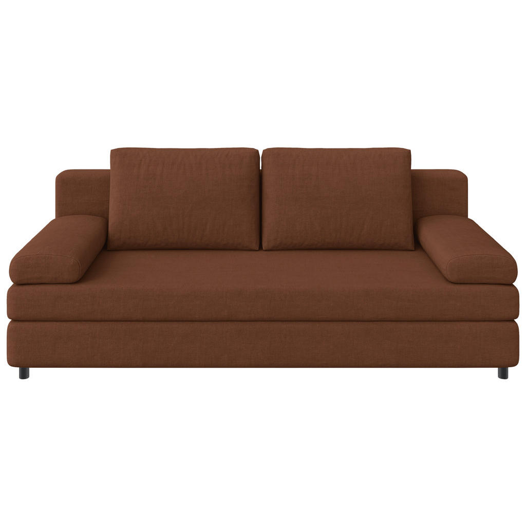 Ti'me ROZKLÁDACÍ POHOVKA, textil, hnědá