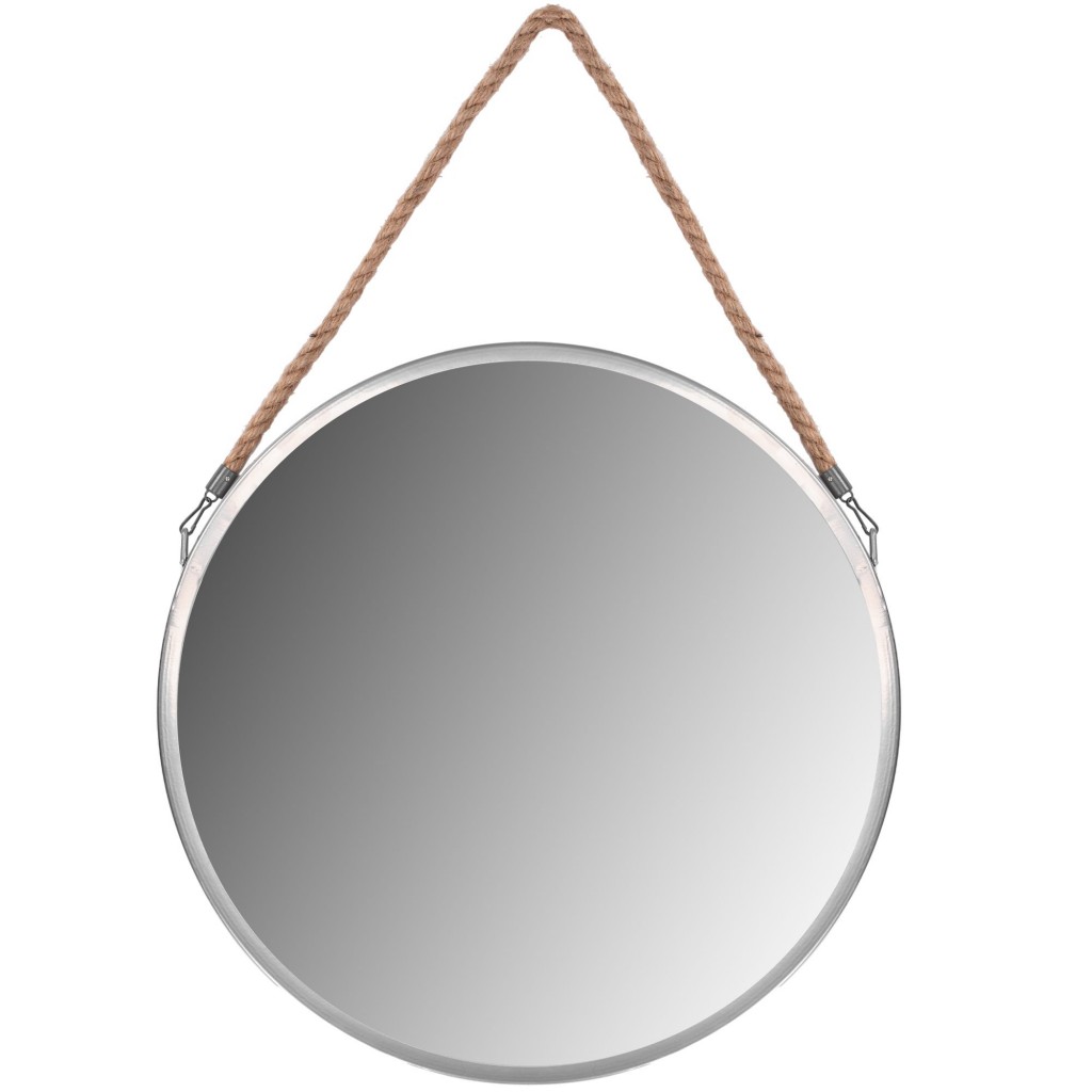 Tutumi KULATÉ ZRCADLO NA LINCE STŘÍBRNÉ 40CM KLMH-0410S-1 HOM-05630