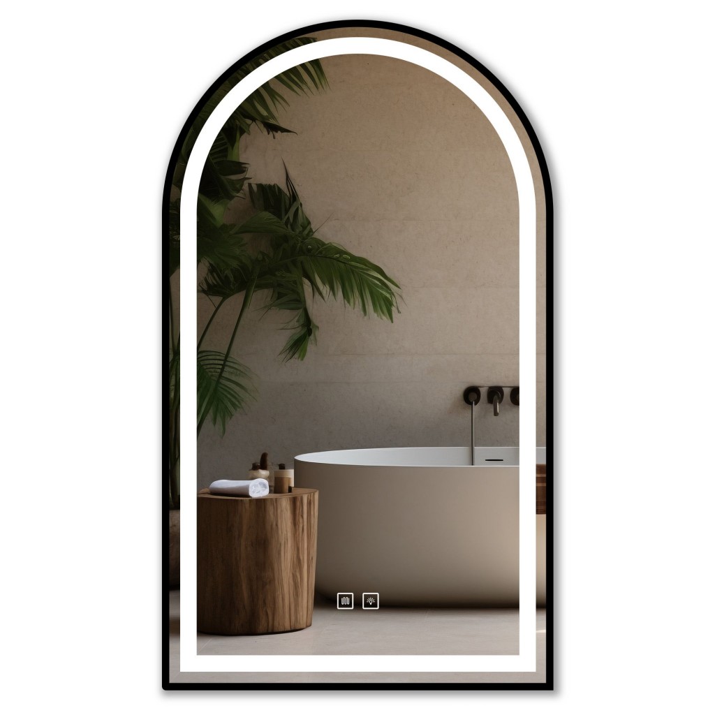 Tutumi Zrcadlo LED 60x100cm DASH BLACK HOM-06504