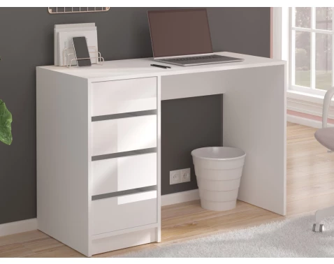 Univerzální stolek Emma, bílý lesk