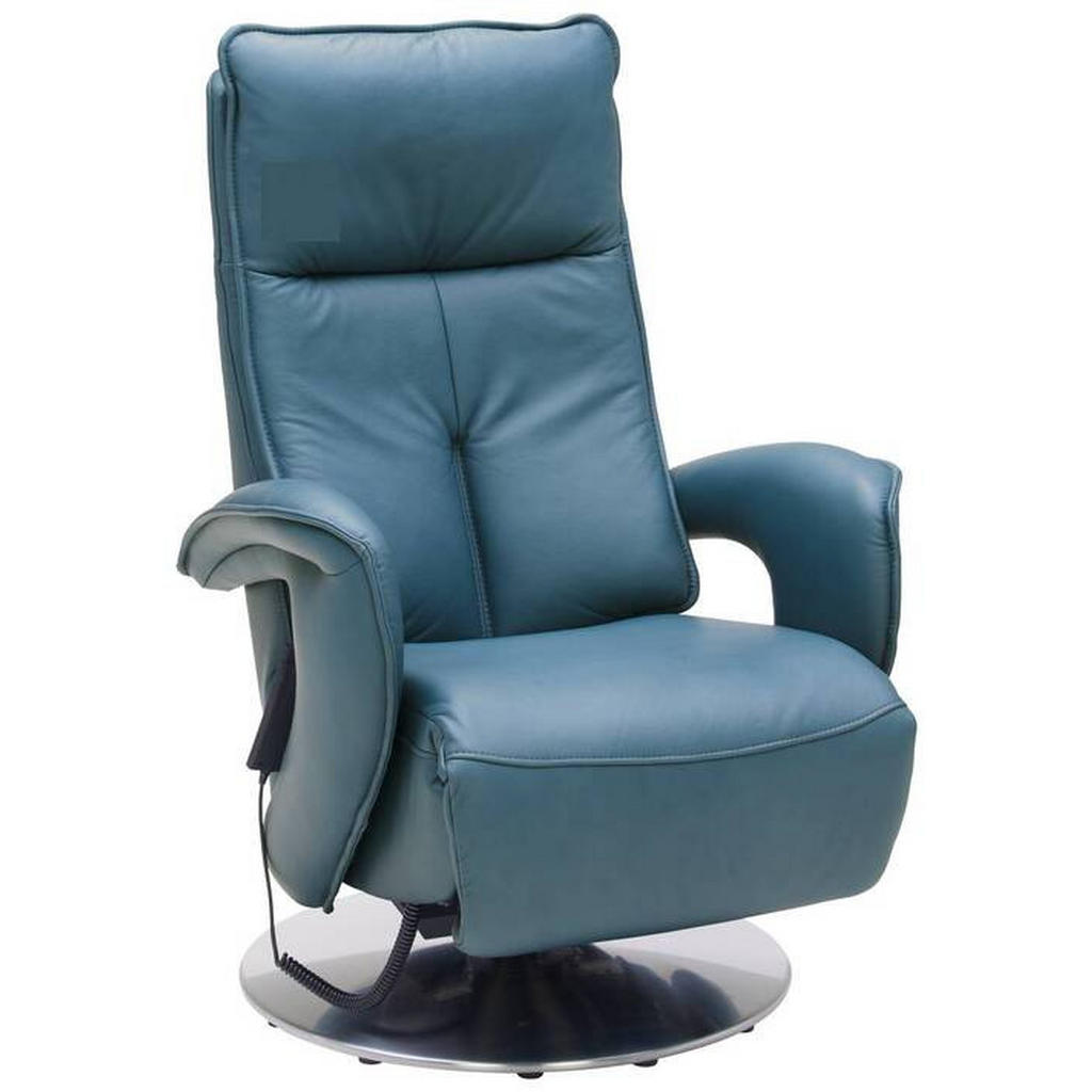 Valdera RELAXAČNÍ KŘESLO, kůže, modrá 1
