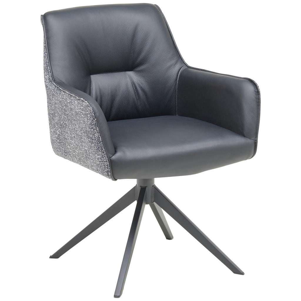 Valdera ŽIDLE S PODRUČKAMI, železo, tkaná látka, černá