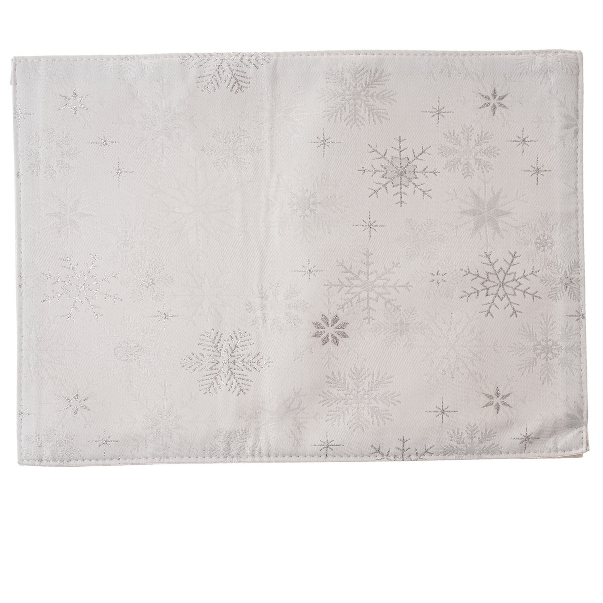 Vánoční Prostírání voděodolné Vločky stříbrná, 32 x 45 cm