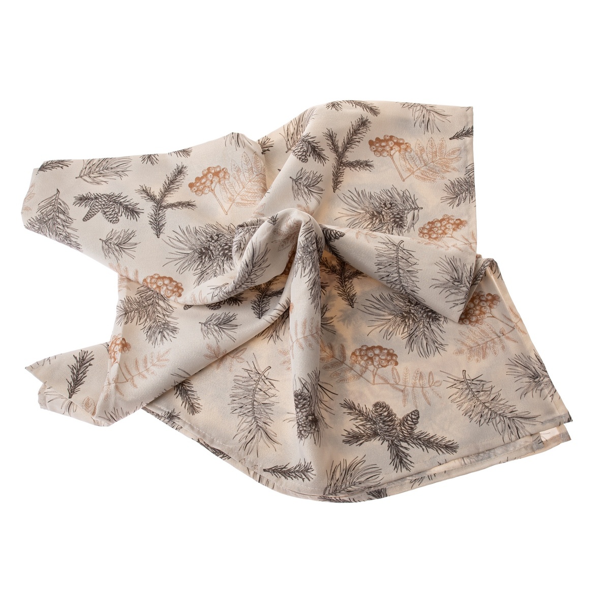 Vánoční Ubrus voděodolný Jehličí, 140 x 140 cm