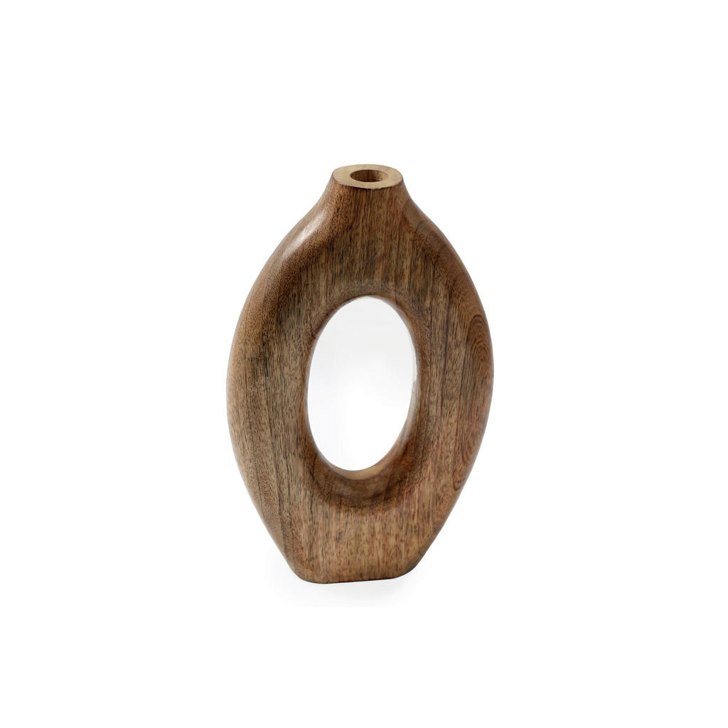 VÁZA, dřevo, 32 cm
