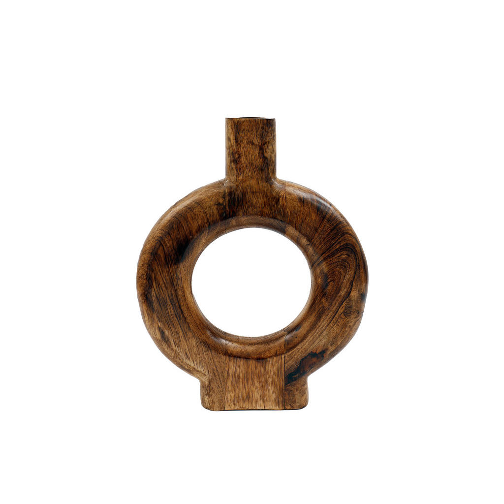 VÁZA, dřevo, 34 cm