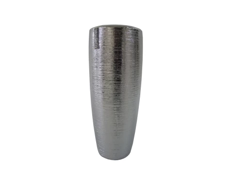 Váza Modern 30 cm, kuželovitá, stříbrná